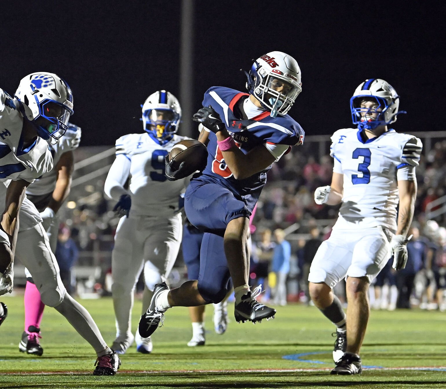 Here are the leading rushers, passers, receivers through L-L League football Week 9 action
